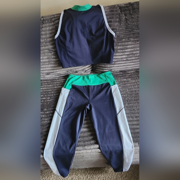 Women Navy and Green Athletic Set - Picture 1 of 4